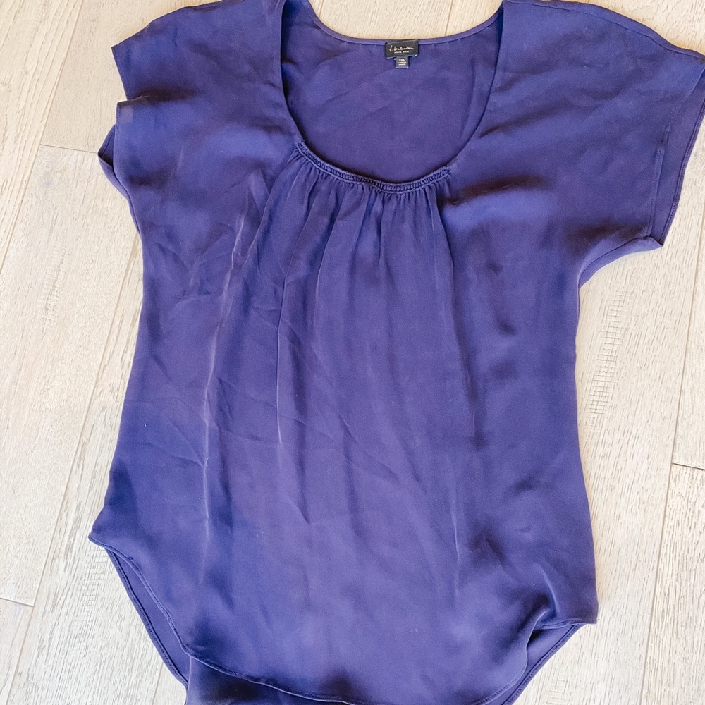 Deep purple, scoop neck blouse